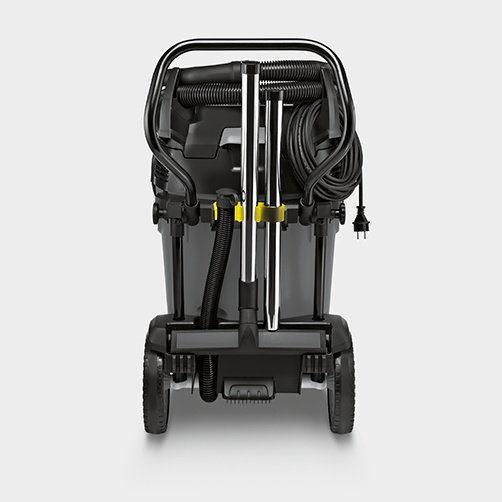 Всасывающие трубы и насадки для пола можно хранить в любом направлении в держателях для принадлежностей